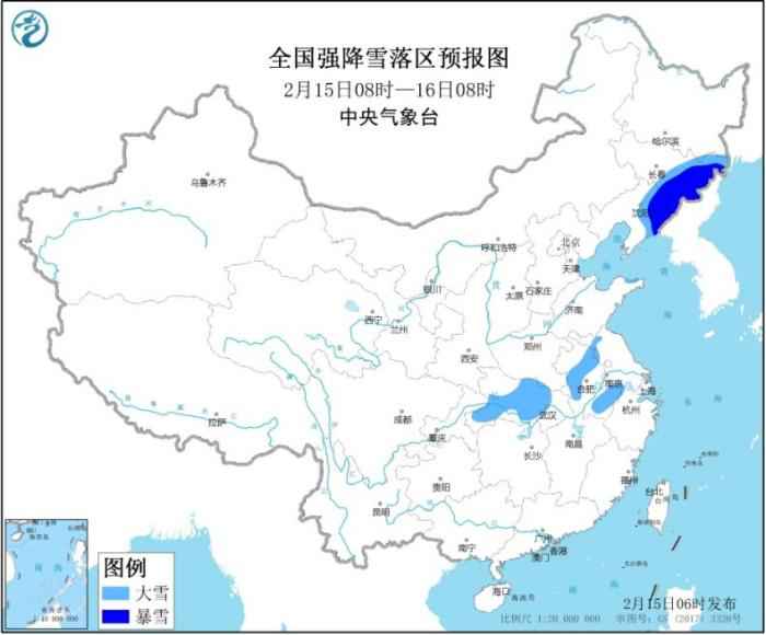 黄淮至长江中下游将现雨转雪 寒潮继续影响大部地区
